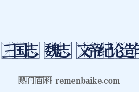 三国志．魏志．文帝纪论造句是什么意思的图片